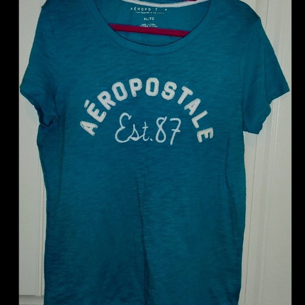 Aeropostale Teal TShirt Women's Size XL
